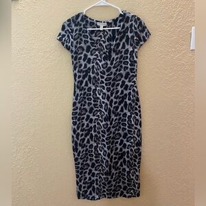 SEE YOU MONDAY ANIMAL PRINT MIDI DRESS